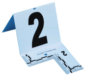 三折塑料物证牌 