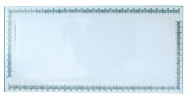  白色L型足迹比例尺