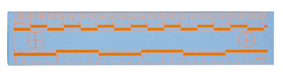 15厘米橙色荧光比例尺